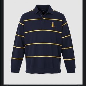 Daniel Cremieux Dark Blue Polo with Gold Stripes